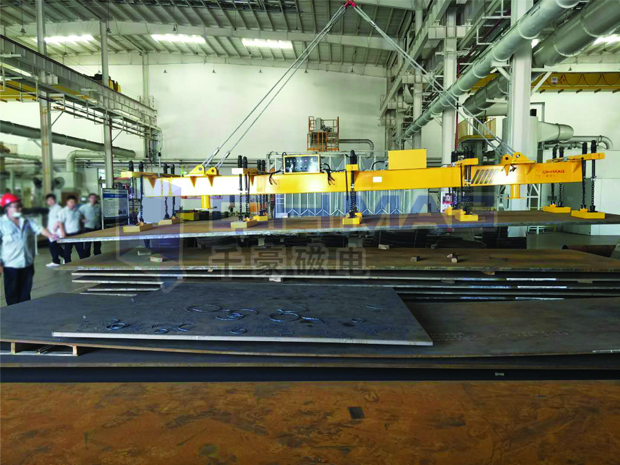 又一臺搬運鋼板電永磁鐵調(diào)試成功（千豪磁電）